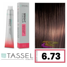 Tassel - Coloração BRIGHT COLOUR com Argão e Queratina Nº 6.73 BROWN AVELÃ 100 ml (03984)