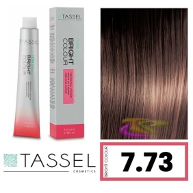 Tassel - Coloração BRIGHT COLOUR com Argão e Queratina Nº 7.73 LOURO MÉDIO AVELÃ 100 ml (03983)