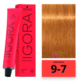 Schwarzkopf - Coloração Igora Royal 9/7 Louro Muito Claro Acobreado 60 ml