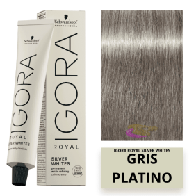 Schwarzkopf - Coloração Igora Royal Absolutes Silverwhite Cinza Platino 60 ml