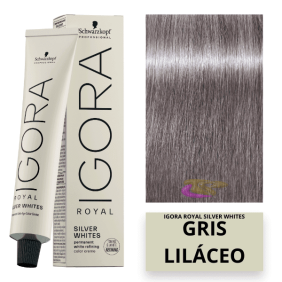 Schwarzkopf - Coloração Igora Royal Absolutes Silverwhite Cinza Lilaceo 60 ml