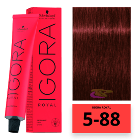 Schwarzkopf - Coloração Igora Royal 5/88 Castanho Claro Vermelho Intenso 60 ml 
