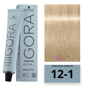 Schwarzkopf - Coloração Igora Royal HIGHLIFTS 12/1 Súper Aclaradora Cinza 60 ml 