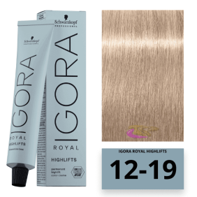 Schwarzkopf - Coloração Igora Royal HIGHLIFTS 12/19 Súper Aclaradora Cinza Violeta 60 ml 