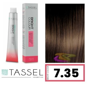 Tassel - Coloração BRIGHT COLOUR com Argão e Queratina Nº 7.35 LOURO MÉDIO DOURADO MOGNO 100 ml (04604) 