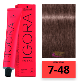 Schwarzkopf - Coloração Igora Royal OPULESCENCE 7/48 Dye Blush em pó 60ml 