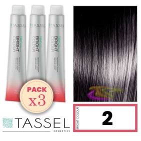 Tassel - Kit 3 Colorações BRIGHT COLOUR com Argão e Queratina Nº 2 MORENO 100 ml