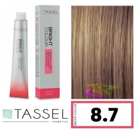 Tassel - Coloração BRIGHT COLOUR com Argão e Queratina Nº 8.7 LOURO CLARO BROWN 100 ml (04817)