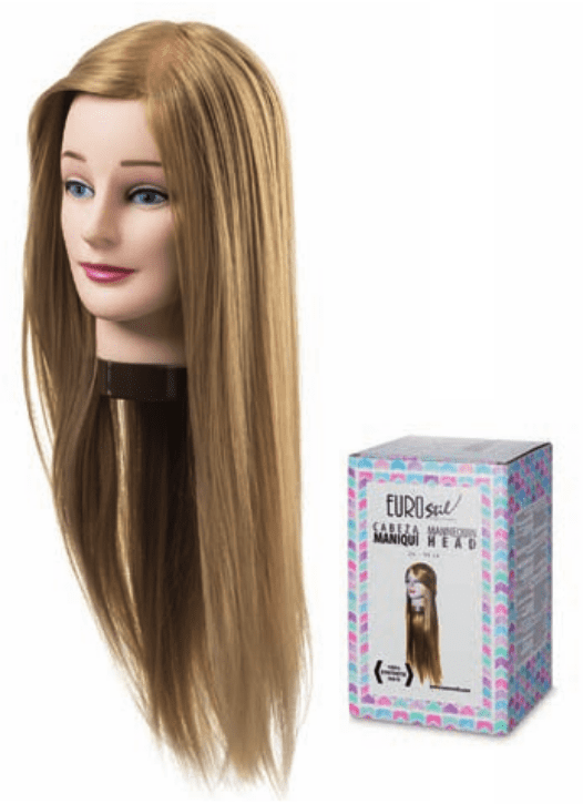 Eurostil - Cabeça MANEQUIM Cindy 45-55 cm CABELO SINTÉTICO (04955)