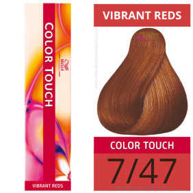 Wella - Tonalizante COLOR TOUCH Vibrant Reds 7/47 (sem amoníaco) de 60 ml 