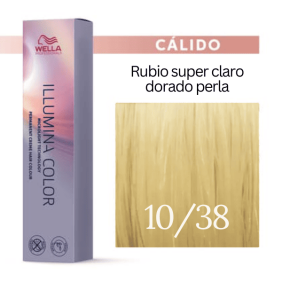 Wella - Coloração Illumina Color 10/38 Louro Super Claro Dourado Pérola 60 ml