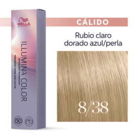 Wella - Coloração Illumina Color 8/38 Louro Claro Dourado Pérola 60 ml 