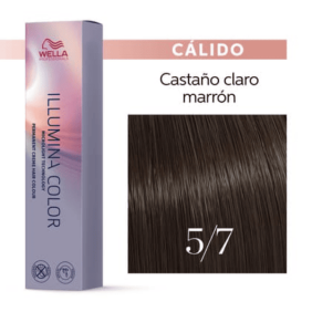 Wella - Coloração Illumina Color 5/7 Castanho Claro Brown 60 ml 