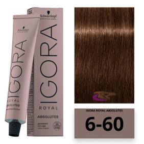 Schwarzkopf - Coloração Igora Royal Absolutes 6/60 Louro Escuro Brown Natural 60 ml