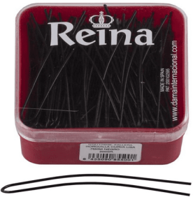 Reina - Caixa Grampos Fallera Liso Preto 125 unid aprox. (H721175NE) 