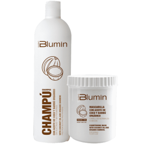 Blumin - Pacote Oferta Óleo de Coco e Bambu Orgânico (Champô 1000ml + Máscara 700ml) 