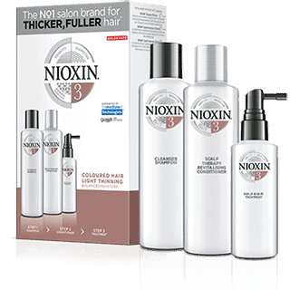 Nioxin - Kit SISTEMA 3 cabelo TINGIDO leve perda de densidade (3 produtos) 