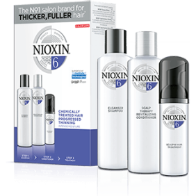 Nioxin - Kit SISTEMA 6 cabelo QUIMICAMENTE TRATADO avançada perda de densidade (3 produtos) 