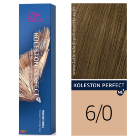 Wella - Coloração Koleston Perfect ME+ Pure Naturals 6/0 Louro Escuro Intenso 60 ml