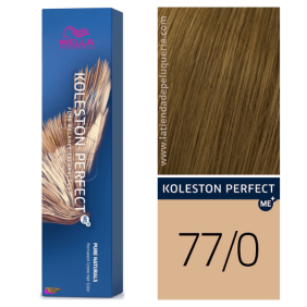 Wella - Coloração Koleston Perfect ME+ Pure Naturals 77/0 Louro Médio Intenso 60 ml 