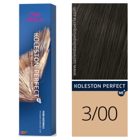 Wella - Coloração Koleston Perfect ME+ Pure Naturals 3/00 Castanho Escuro Natural 60 ml 