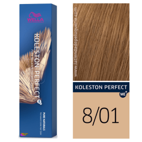 Wella - Coloração Koleston Perfect ME+ Pure Naturals 8/01 Louro Claro Natural Cinzento 60 ml 