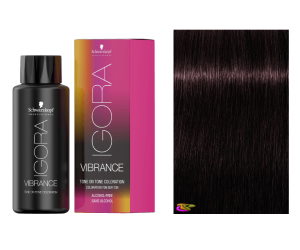 Schwarzkopf - Coloração Igora Vibrance 4-68 Castanho Médio Brown Vermelho 60 ml (semipermanente) 