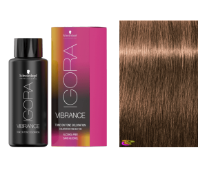 Schwarzkopf - Coloração Igora Vibrance 7-65 Louro Médio Brown Dourado 60 ml (semipermanente) 