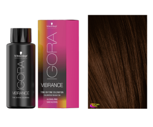 Schwarzkopf - Coloração Igora Vibrance 5-67 Castanho Claro Brown Acobreado 60 ml (semipermanente) 