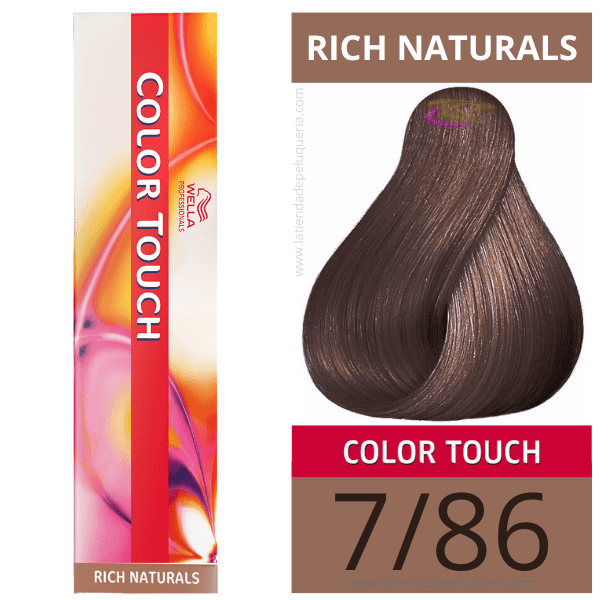 Wella - Banho COLOR TOUCH Rich Naturals 7/86 Louro Médio Pérola Violeta (sem amoníaco) de 60 ml